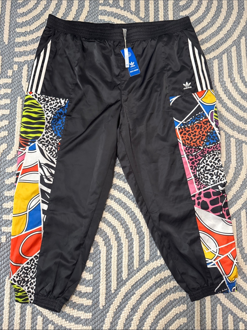 Adidas Originals x Rich Mnisi Track Pants 3X NWT Joggers Animal Print Black